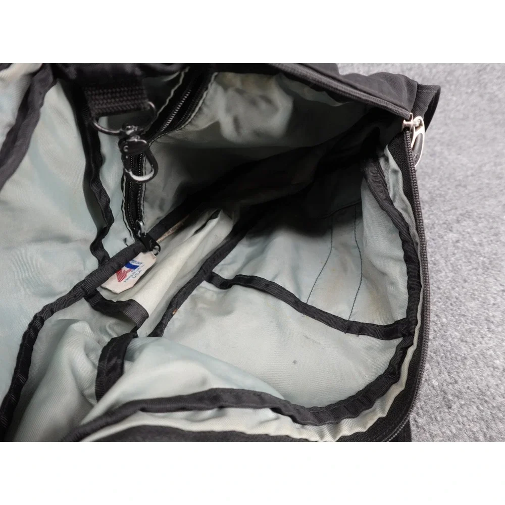 AmeriBag Healthy Back Bag Black Nylon Ergonomic Sling Crossbody Medium USA Made‎